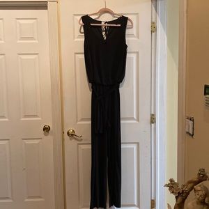 Black jumpsuit jersey material